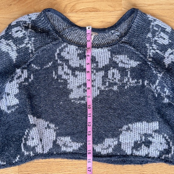 Free People Knit Rose Motif Mohair Sweater - Picture 6 of 7